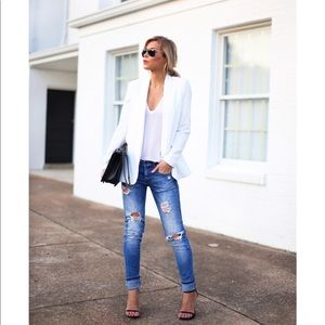 Zara Basic White Blazer
